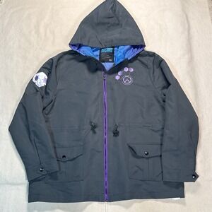 Sombra Overwatch Blizzard Full Snap Jacket Womens XXL Gray Blizzcon 2019